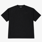 STF black tonal embroidered T-shirt front view