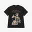 STF Motion in Stillness washed-black boxy oversized T-shirt — front