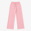 STF relaxed open-hem trousers in pink — Front flatlay