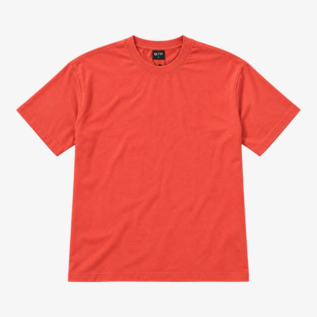 STF Prince Liam coral oversized T-shirt plain front view