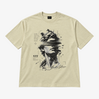 STF Statue Graphic T-shirt in cream — Front flat lay