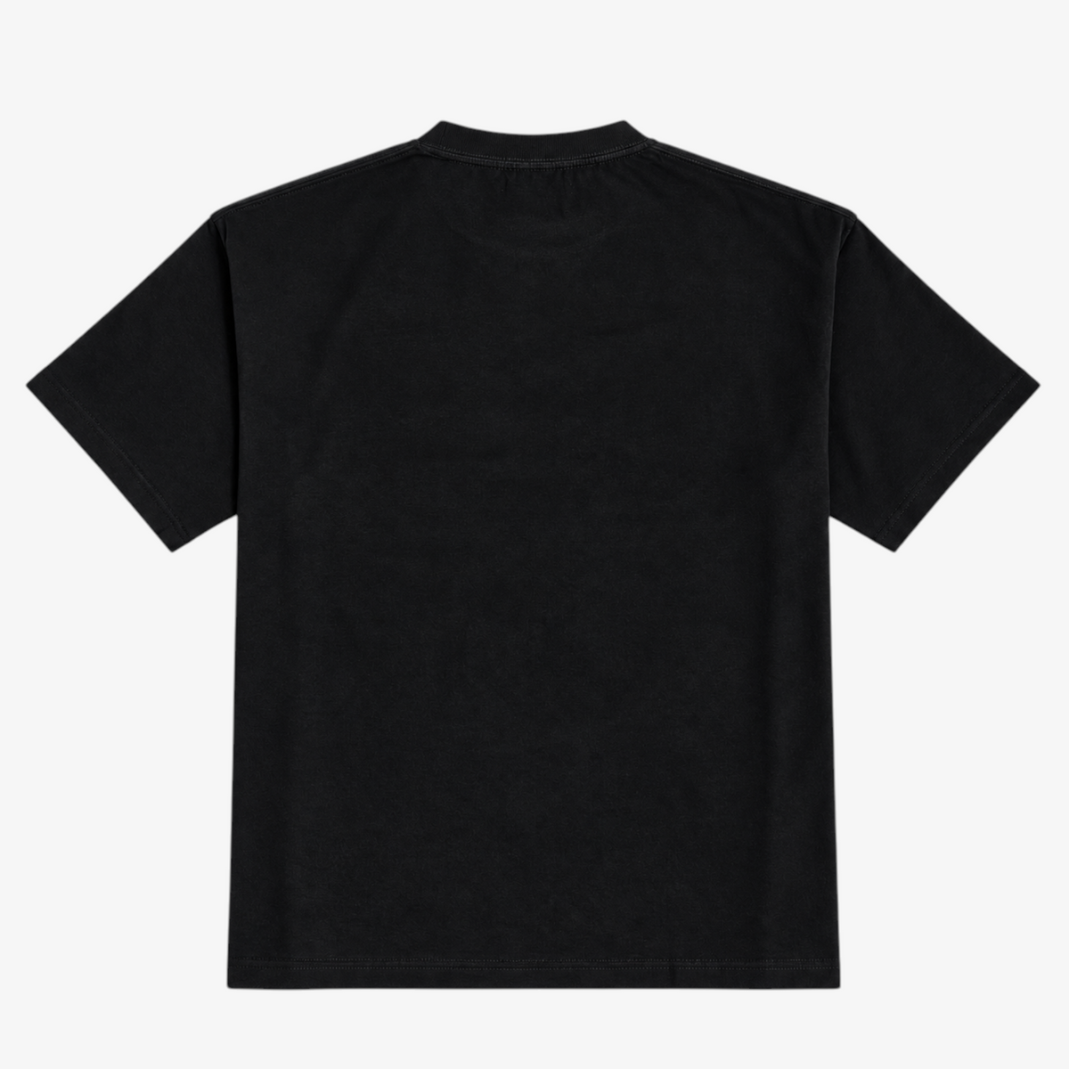 STF black boxy oversized T-shirt back view