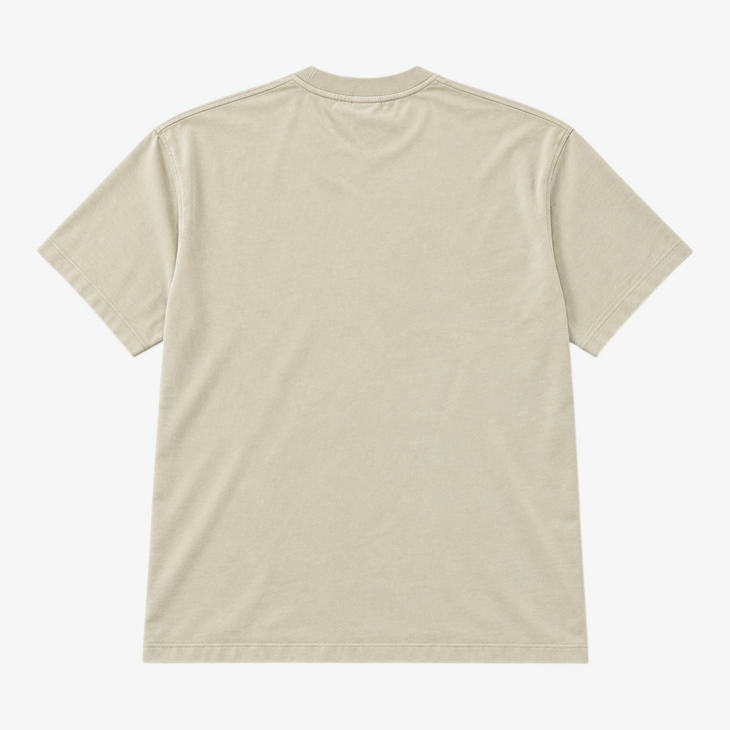 STF Burn the Map cream boxy oversized T-shirt — back