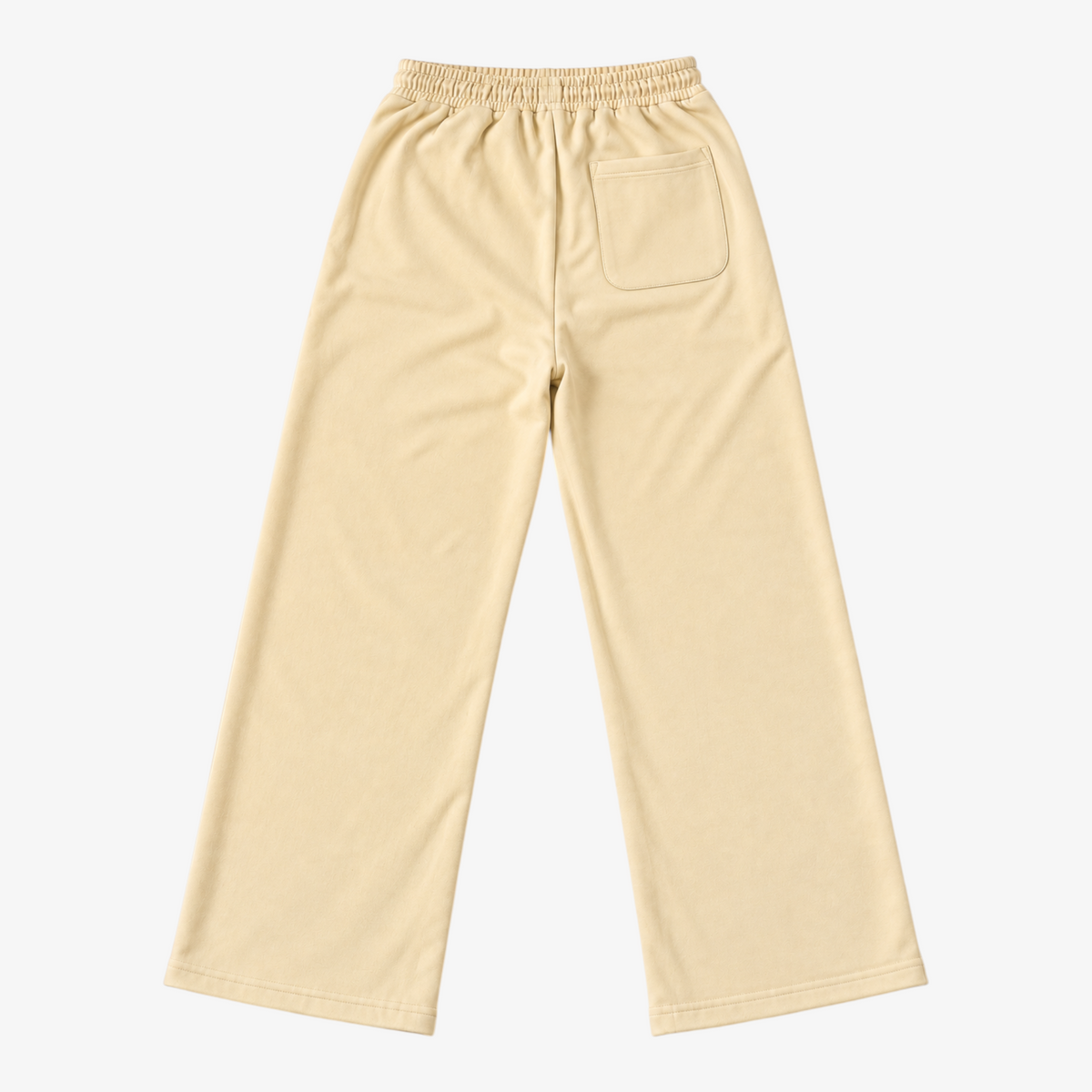 STF cream oversized wide-leg joggers — back flat lay