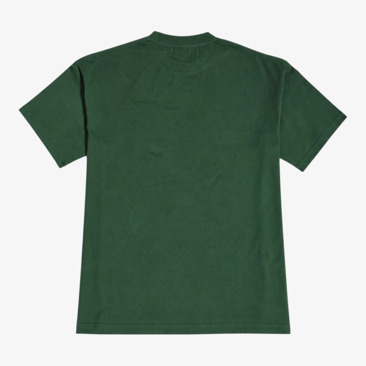 STF forest-green heavyweight cotton T-shirt back view