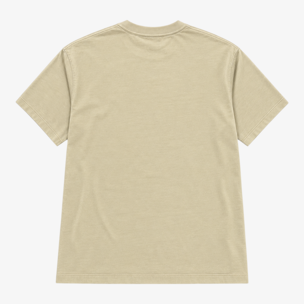 STF Motion in Stillness cream boxy oversized T-shirt — back