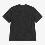 STF Move in Silence washed black graphic T-shirt — plain back flat lay