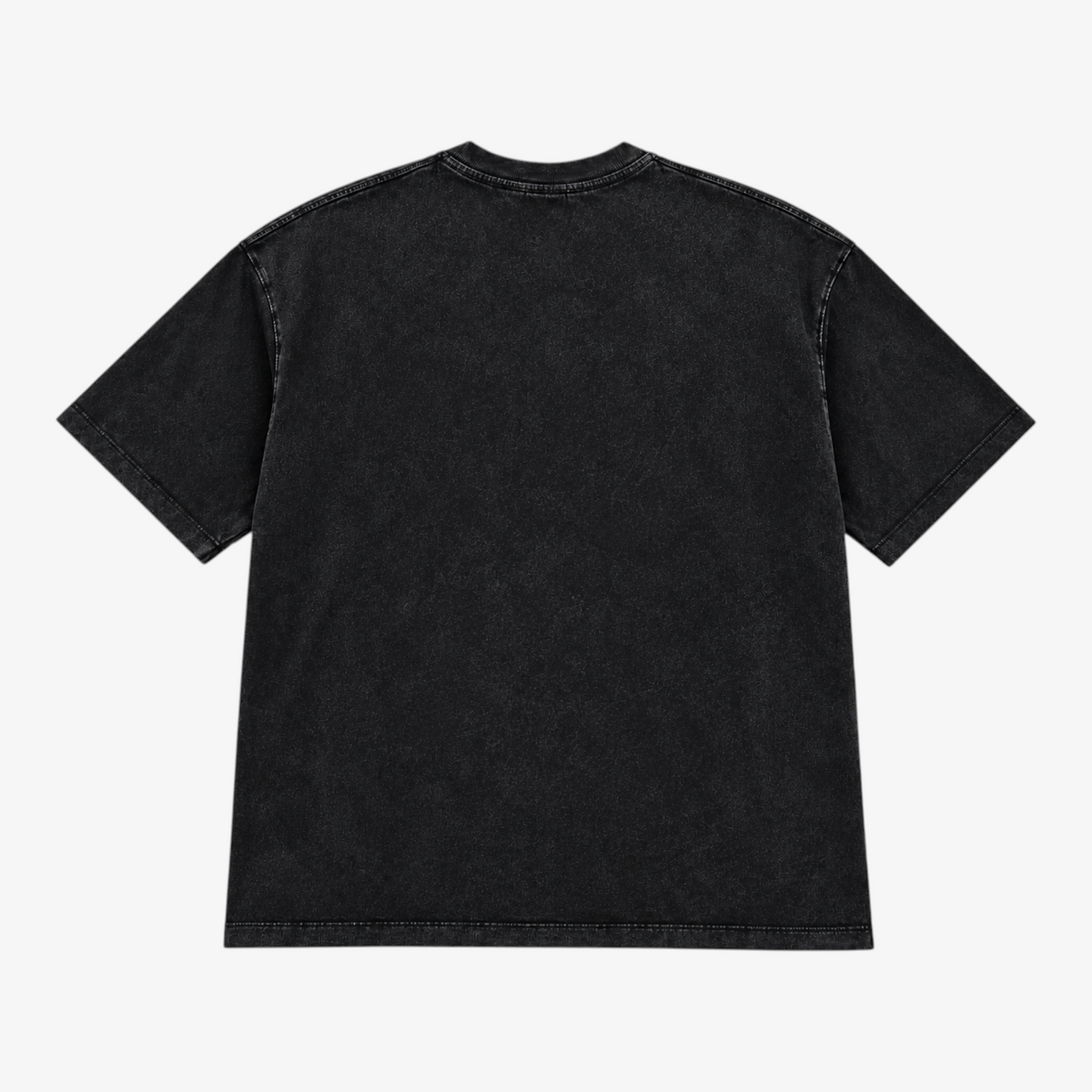 STF No Signal graphic T-shirt in washed black — Plain back flat lay