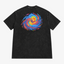 STF Spiral Graphic washed black boxy oversized T-shirt — back