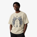 STF Ascend Reach Evolve T-shirt in washed cream — male front view