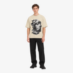 STF Dreamscape Graphic T-Shirt in Cream — Male model front view