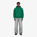 Green STF tonal oversized hoodie — Male model front
