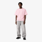 STF oversized tonal T-shirt in light pink — Male model front