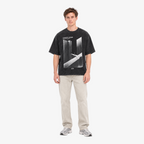 STF Unseen Form washed-black oversized T-shirt — male front