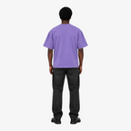 Male model wearing STF lavender boxy oversized T-shirt back view