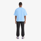 Male model wearing STF sky blue tonal embroidered T-shirt back