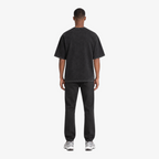 STF Burning Rose washed-black boxy oversized T-shirt — male back