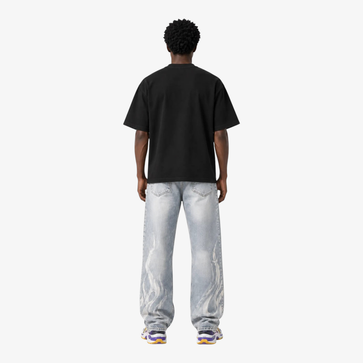 Male model wearing STF Club T-Shirt Black back