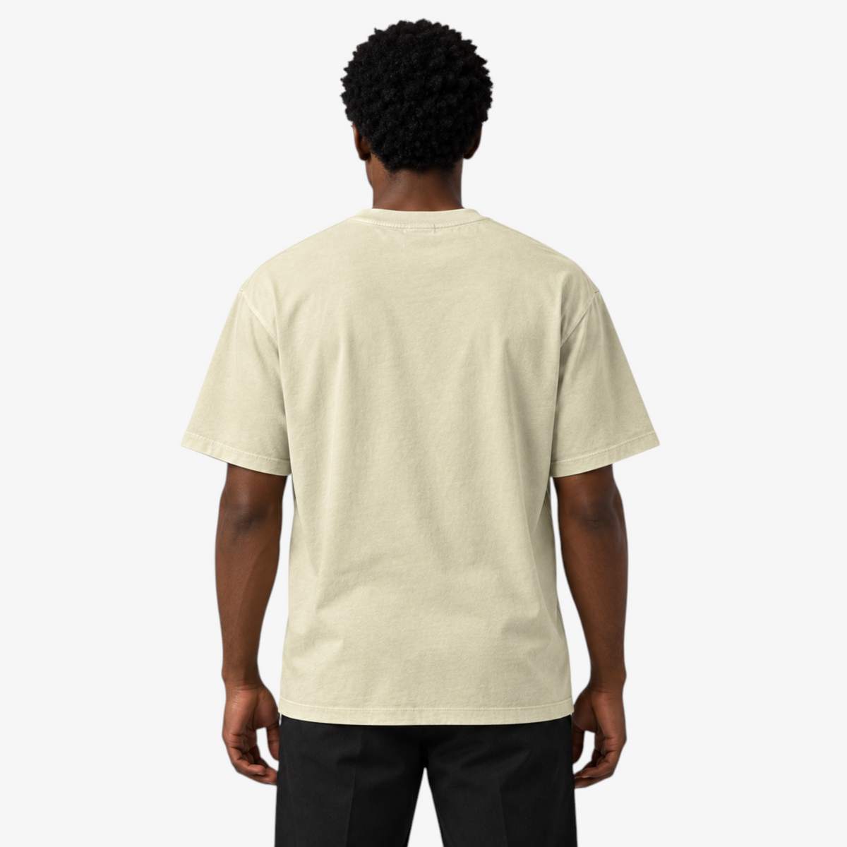 STF Focus Create Repeat T-shirt in washed cream — male back