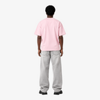 STF oversized tonal T-shirt in light pink — Male model back