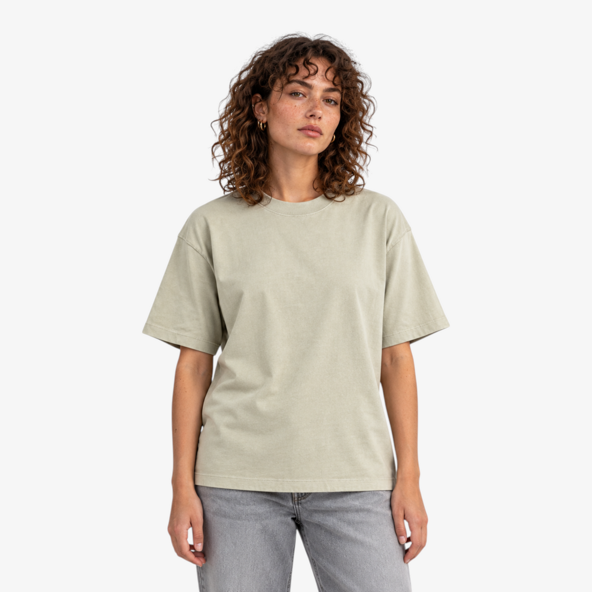 STF Urban Blaze T-shirt in washed cream — female front