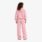 STF oversized boxy tracksuit set in pink — Female model back