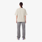 STF Burn the Map cream boxy oversized T-shirt — female back