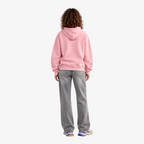 STF pink oversized boxy hoodie — female model back