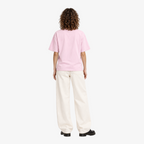 STF oversized tonal T-shirt in light pink — Female model back