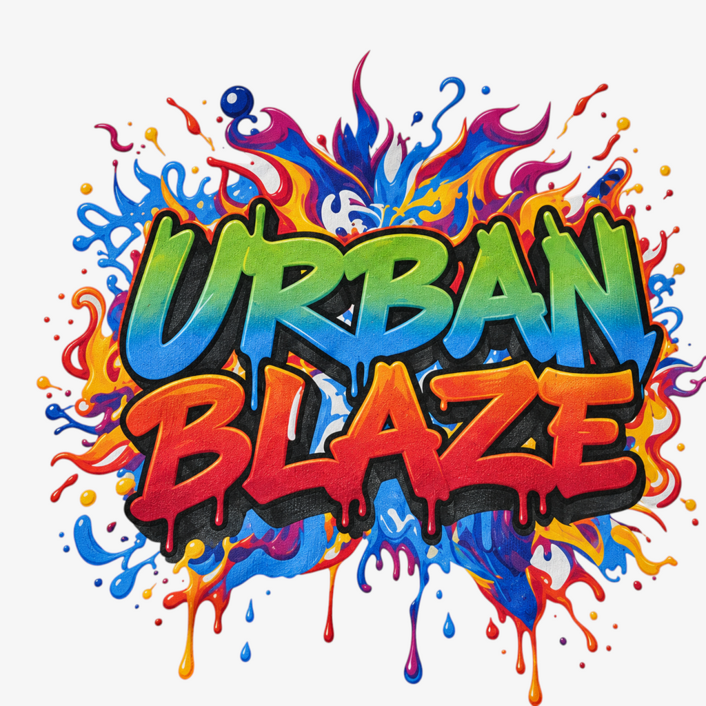 STF Urban Blaze T-shirt in washed cream — back artwork detail