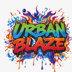 STF Urban Blaze T-shirt in washed cream — back artwork detail