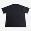 STF tonal embroidered T-shirt in black, back view