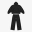 STF black heavyweight tracksuit set, front product view